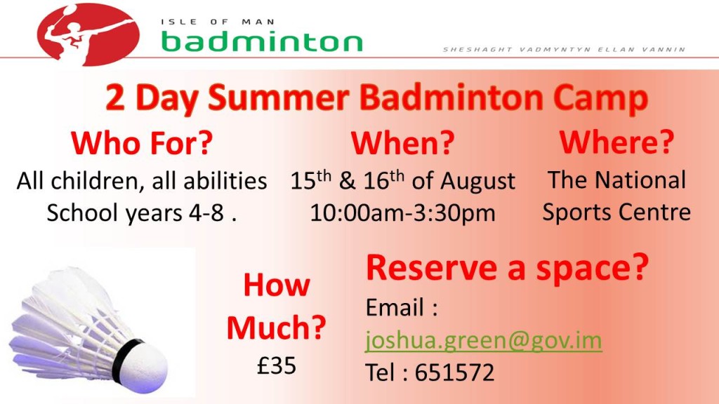 Badminton Camp poster